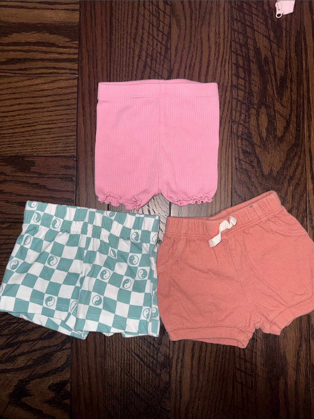Old Navy Girls Pink, Coral & Mint Checker Shorts Bundle